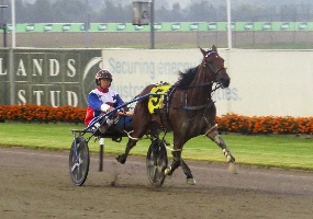 Zee Dana races away to win the first NSW Derby heat at Tabcorp Park Menangle tonight