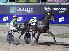 Greg Sugars guides The Storm Inside to victory at Tabcorp Park Melton.