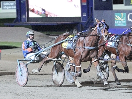 Petacular wins her Vicbred semi-final for trainer-driver Michael Stanley.
