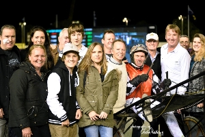 Connections of Tims Portrait celebrate the debut victory.