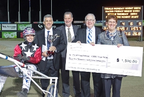 Maximan and Kate Gath earn connections a $1500 Victorian Harness Racing Sports Club win bonus. 