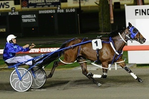 Dylan Egerton-Green claiming victory at the home of Harness Racing in WA.