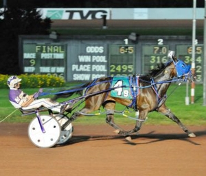 Romp; Star filly Agent Q scores an easy win in the $300k James Lynch Memorial at Pocono for trainer Aaron Lambert.