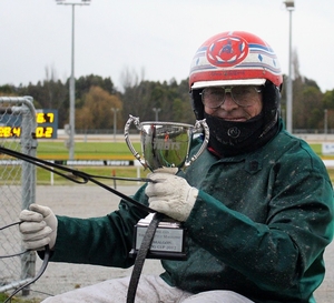 Chris Alford added another Traralgon Pacing Cup trophy to his cabinet on Sunday. 