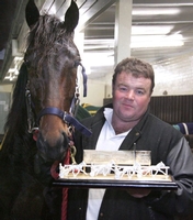 Horseman Brett Shipway, pictured with Gentle Image who he won the Tatlow Stakes with back in 2006.