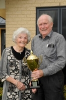 Ray and Joy Anicich with their 2014 Canterbury Breeders of the Year trophy