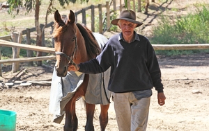 The late Bob Conroy at his Daylesford property. Picture: Stuart McCormick.
