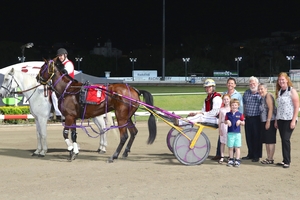 Winners: The Neaves Family celebrate win number 50 at Albion Park