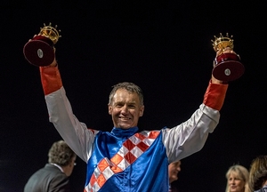 Prizemoney for the Bathurst Gold Crown Carnival will be increased in 2019. Pictured is trainer-driver Bernie Hewitt who won the 2018 Gold Crown with College Chapel.