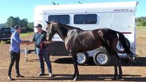 Top trainer Tim Butt with My Field Marshal after purchasing a Tuza HR-X.
