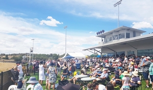 A huge crowd was in attendance for the offical opening of Riverina Paceway last Sunday.
