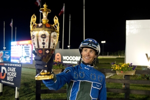 Todd McCarthy with NA Cup Trophy - via Michael Burns - Woodbine Racetrack