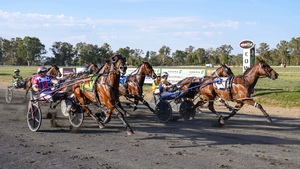 Cameron Hart and Jarrod Alchin combined to win the Lachlan Valley Cup at Cowra's Carnival of Cups with Pas Guarantee.
