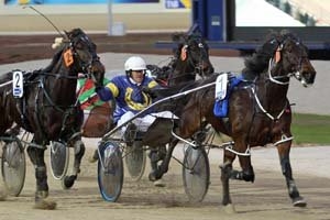 Smoken Up on his way to a 1:53.4 win in the Shire Of Melton Sprint