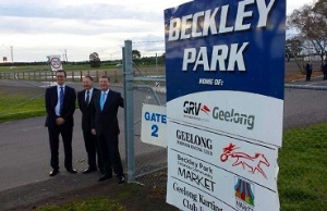 Premier Denis Napthine (pictured at Beckley Park earlier this year).