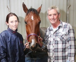Amanda and Steve Turnbull with one of their three winners McArdles Chance