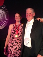 Gordon Rothacker Medal recipient Kerryn Manning with proud father Peter, who received the honour in 2007.