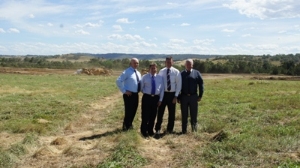 Member for Campbelltown Bryan Doyle, HRNSW CEO John Dumesny, NSWHRC CEO Bruce Christison and NSWHRC Project Director Michael Brown.