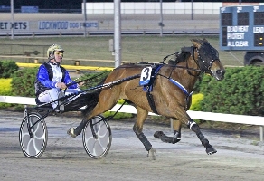 Keystone Del pictured taking out the Bill Collins Trotters Mile at Cranbourne. 