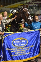 Champion: Christen Me scored a narrow yet decisive victory in the Gr.1 $250,000 Trillian Trust Auckland Cup