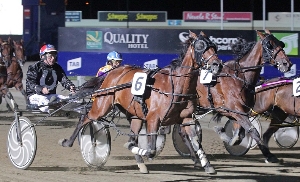 John Caldow and Lovable Larrikin win The Stampede at Melton. 