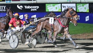 Mister Douglas and Joanne Justice take out the Schweppes Claiming Pace at Melton. 