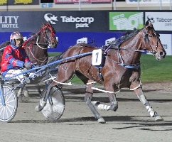 Shes A Runa and Nathan Jack pictured winning at Melton. 