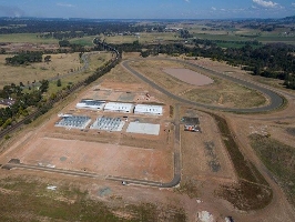 An aerial view of the new facility