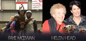 Pearl Kelly Award winners Faye McEwan and Helen Head.