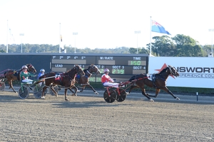 SUPERSTAR: Ignatius puts his rivals away at Tabcorp park Menangle today.