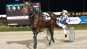 Wee Jimmy and driver John O'Shea after their win at Bathurst last Wednesday.