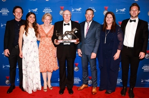 Lennytheshark's connections celebrate his Victorian Horse of the Year award.