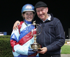 Alan Tubbs with daughter Amy after their 2008 Vicbred triumph.