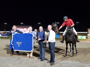All smiles . . . connections following Smooth Sailor's Soldiers Saddle success at the Gold Crown Paceway.