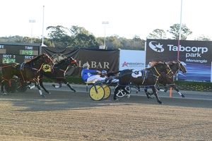 TOO FAST: Majordan holds off Our Uncle Sam to win today?s $100,000 TAB Len Smith Mile at Menangle.