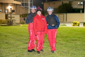 Dani Hill (left), daughter Brooke (middle) and Bernadette Page (right) at Globe Derby last Sat night (Walter Bulyga photo)