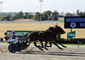 Not To Be Denied (outside) winning the Riverina Championships Mares Final.