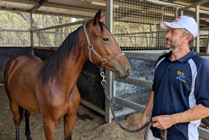 Nev Ismaili with his handsome Dancin Lou colt