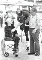 Village Kid and Bill Horn with a Make A Wish child during a special fund-raising night at Gloucester Park