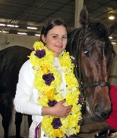 Maddison Brown after winning the Virgil Queen Celebration at Northam with Gota Good Lookadda