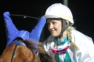 Danish rider Michelle M?nster aboard Si Capisco at Melton. 