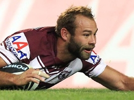 Brett Stewart in action for Manly